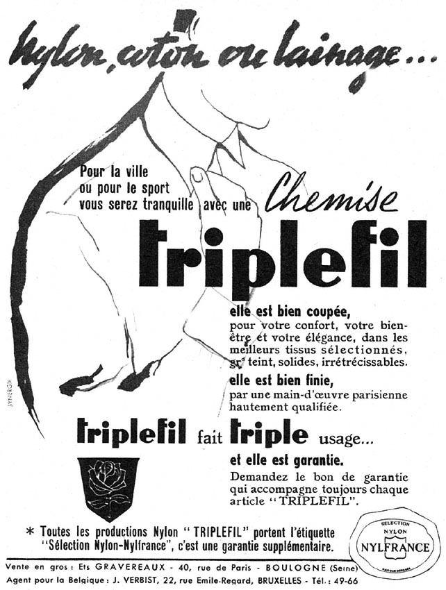 Advert Triplefil 1954