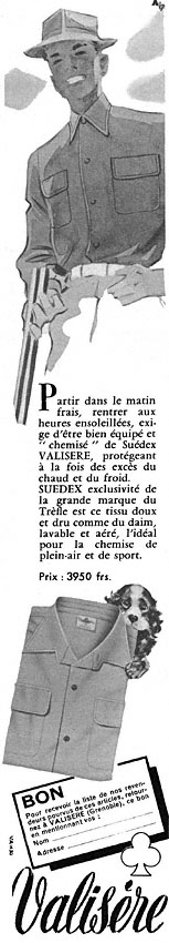 Advert Valisre 1954