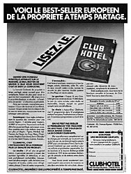 Advert ClubHotel 1977