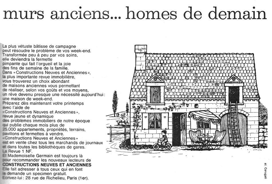 Advert Constructions neuves & anciennes 1961