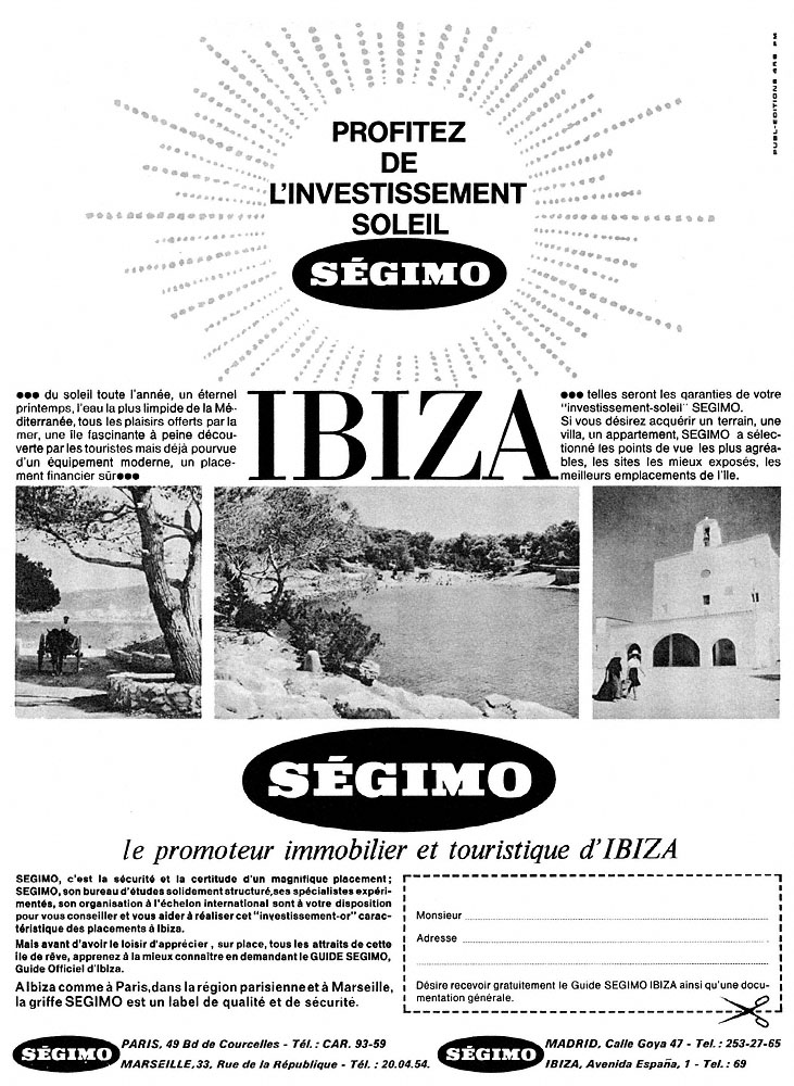 Advert Espagne 1965