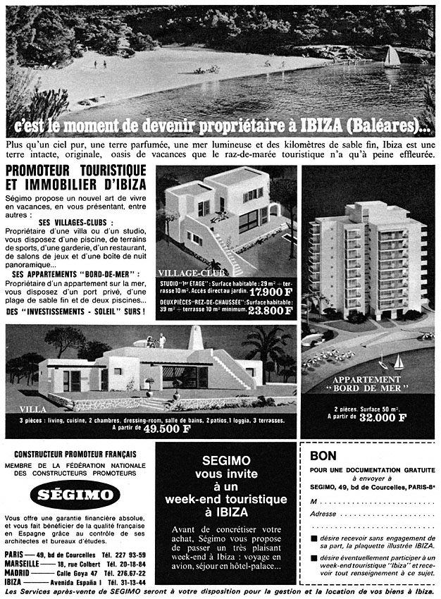 Advert Espagne 1966