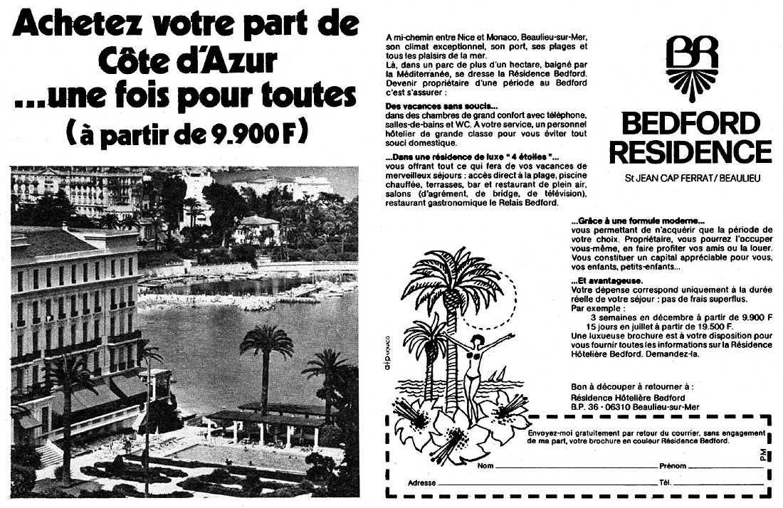 Advert Immo Mer 1977