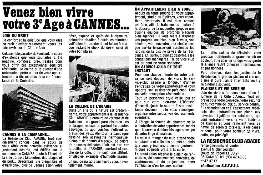 Advert Immo Mer 1978