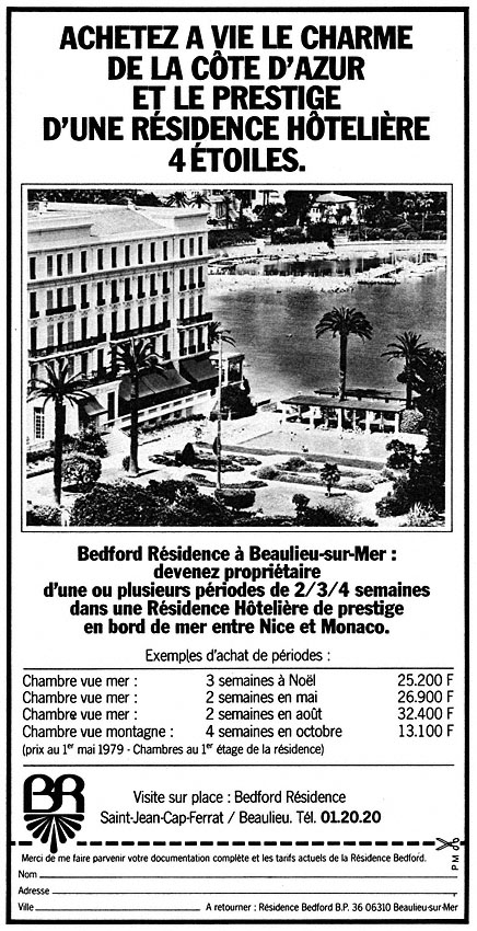 Advert Immo Mer 1979