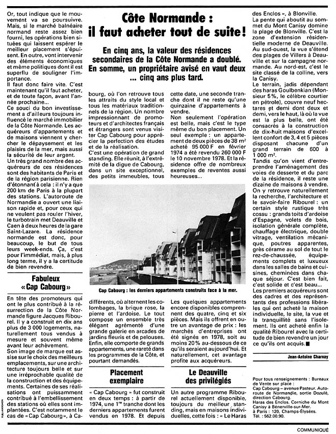 Advert Immo Mer 1980