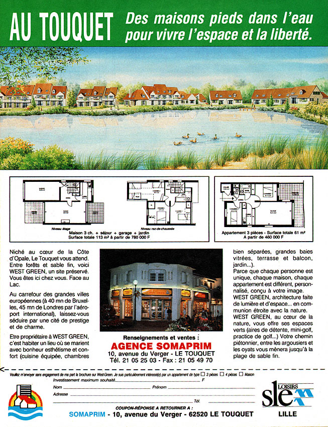 Advert Immo Mer 1990