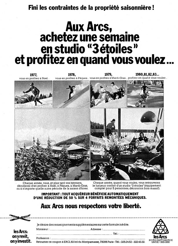 Advert Immo Montagne 1977