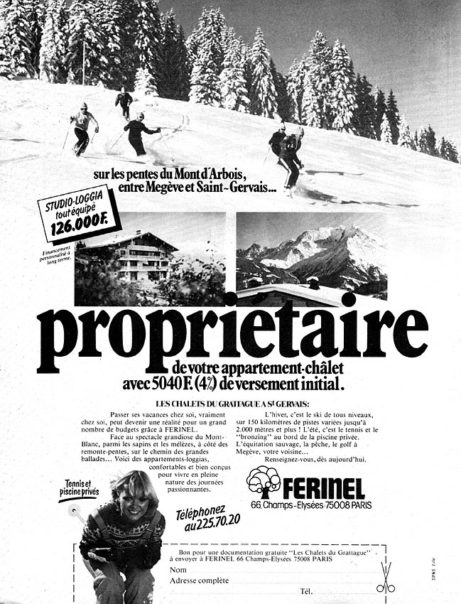 Advert Immo Montagne 1979