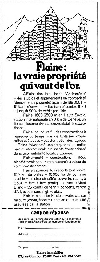 Advert Immo Montagne 1979