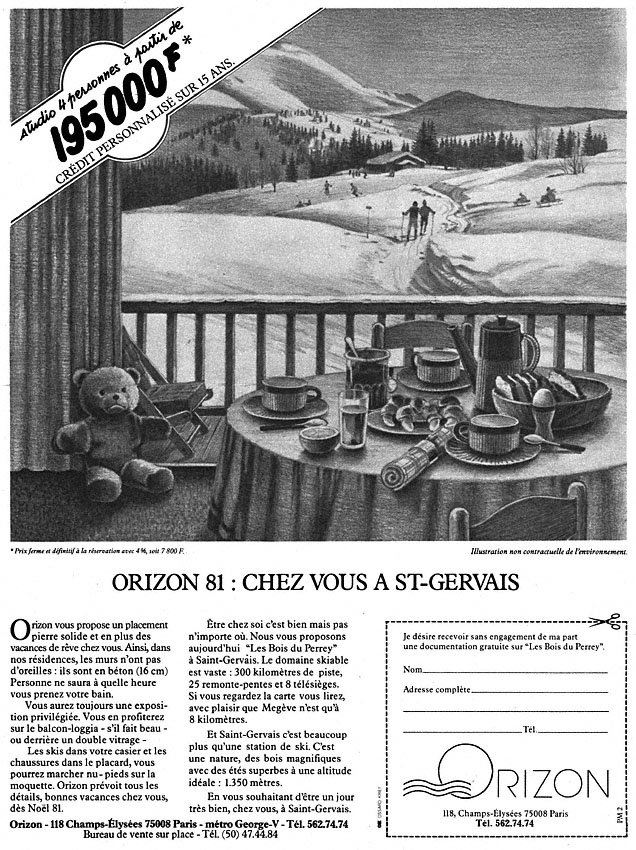 Advert Immo Montagne 1981
