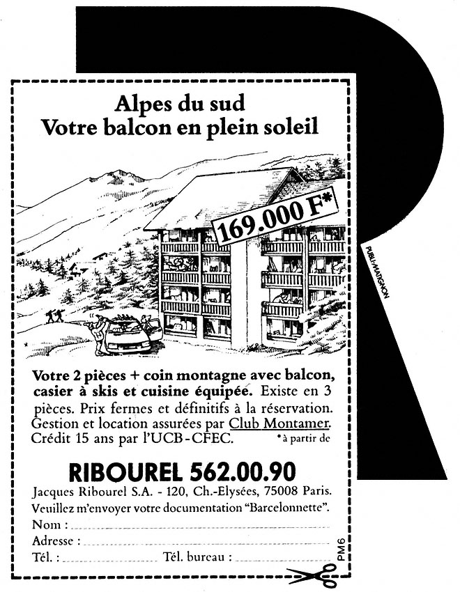 Advert Immo Montagne 1981