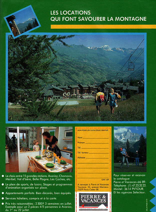 Advert Immo Montagne 1989