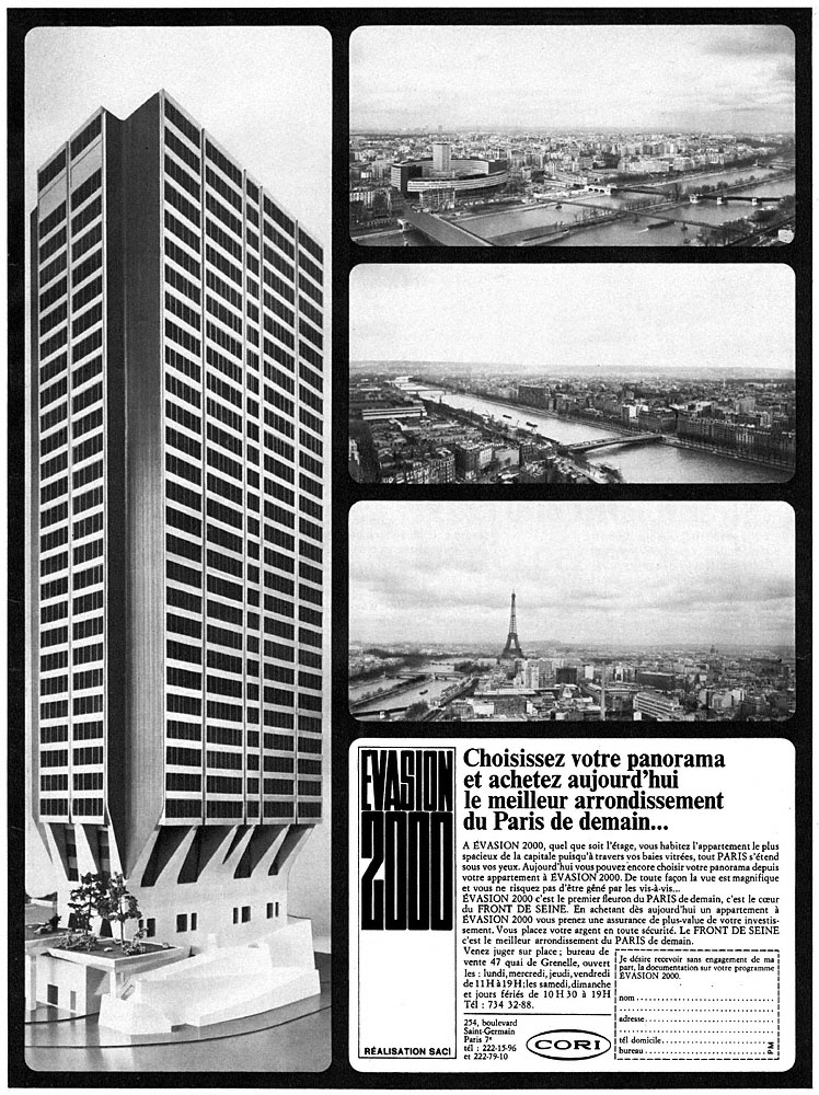 Advert Immo Paris 1969