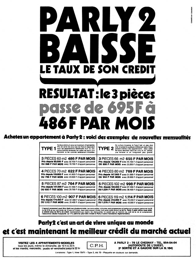 Advert Immo Paris 1970