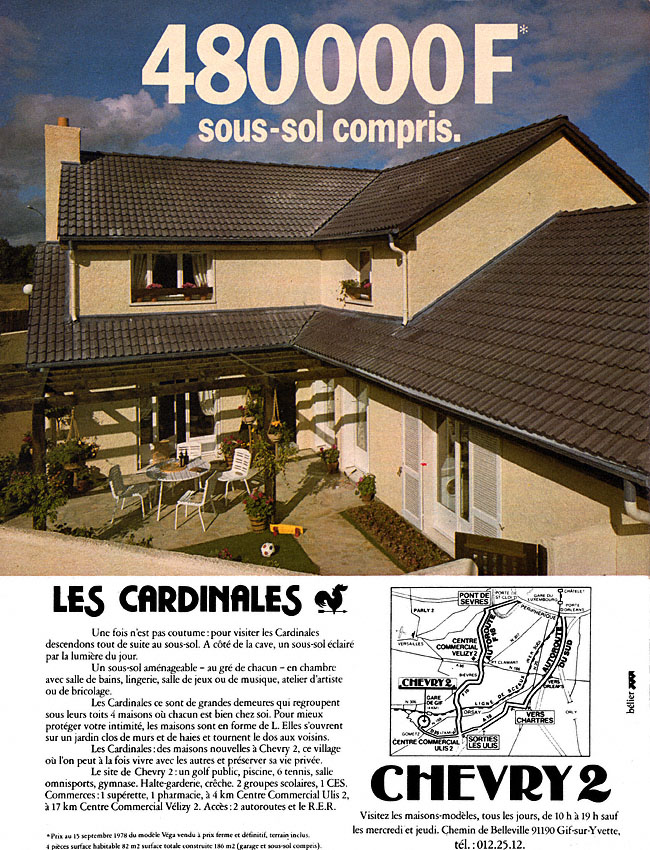 Advert Immo Paris 1978