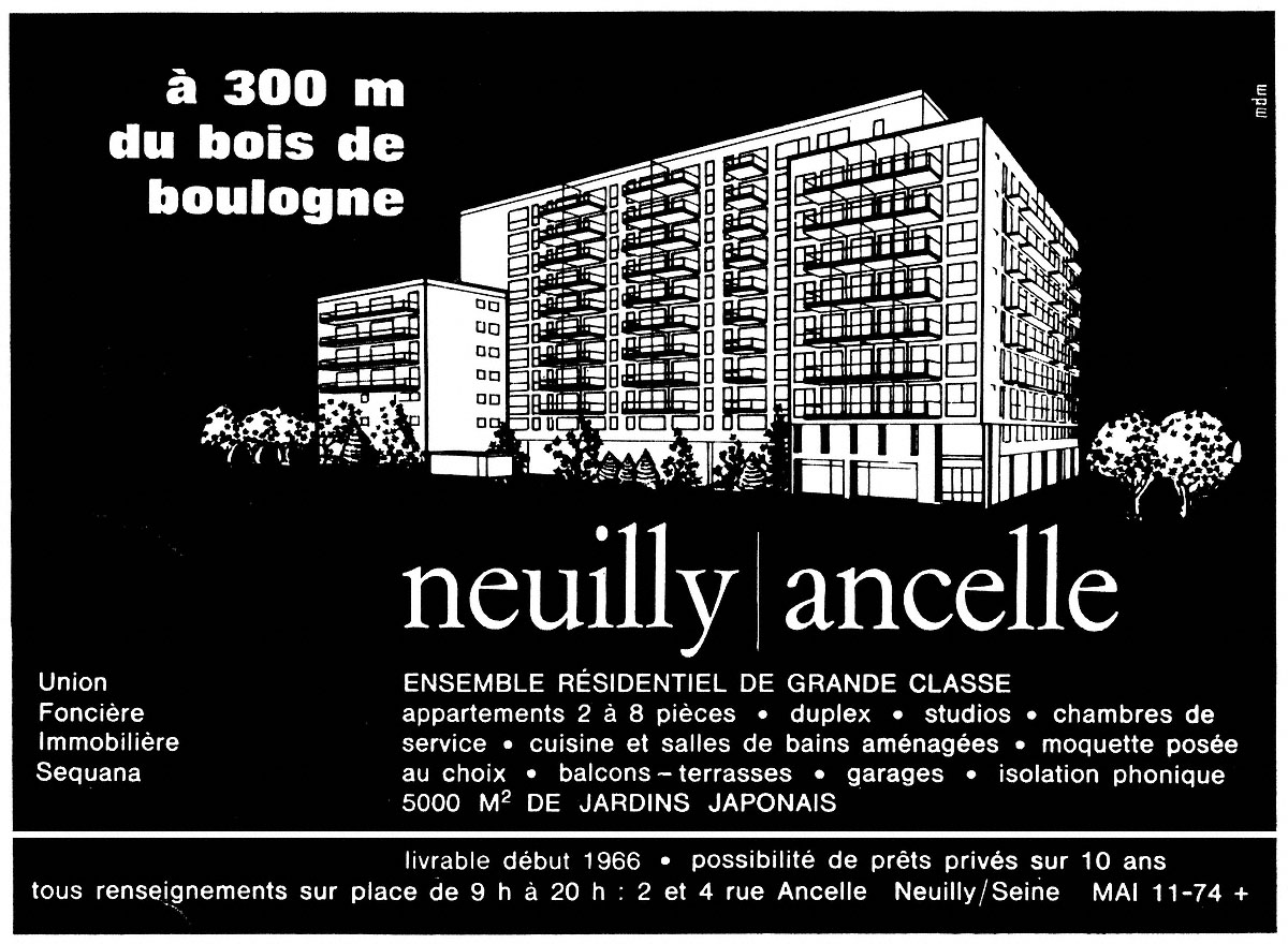 Advert Immo Paris 1964