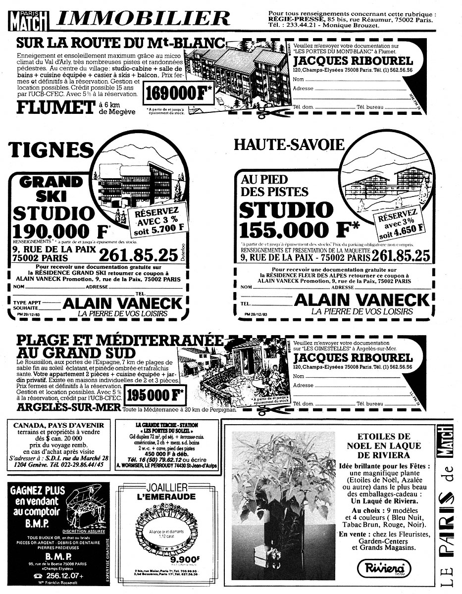 Advert Match Annonces 1984