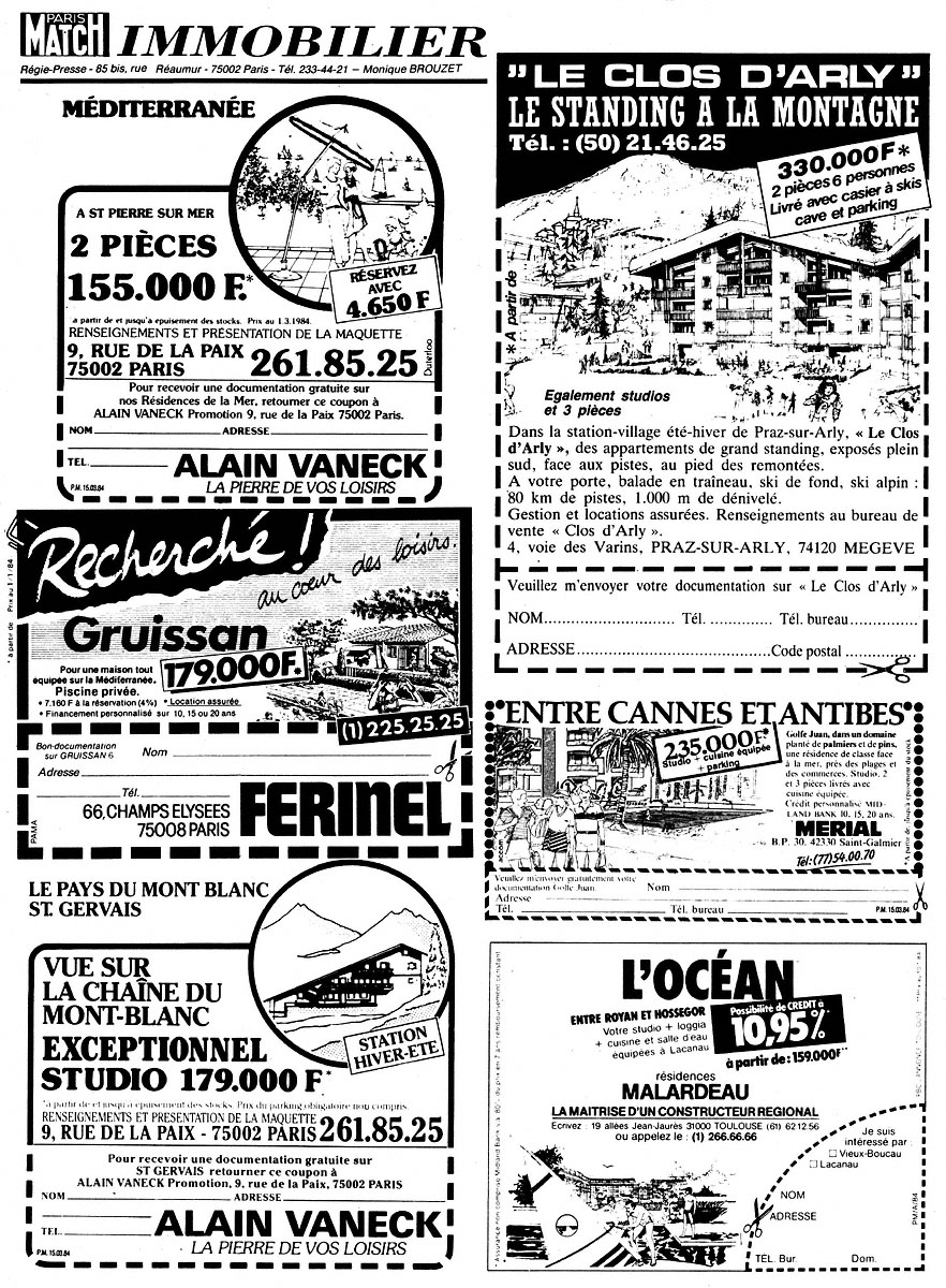 Advert Match Annonces 1984