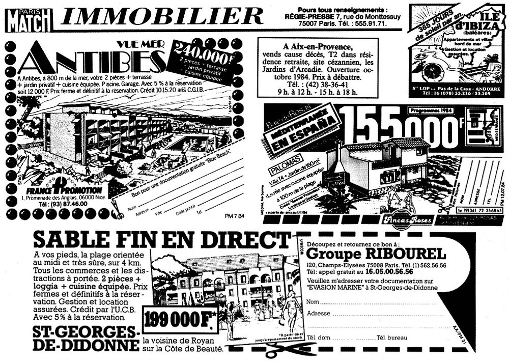 Advert Match Annonces 1984