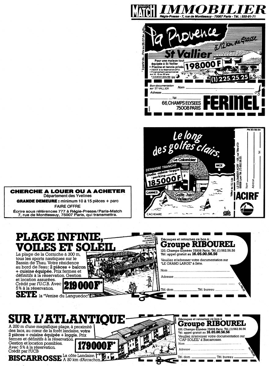 Advert Match Annonces 1984