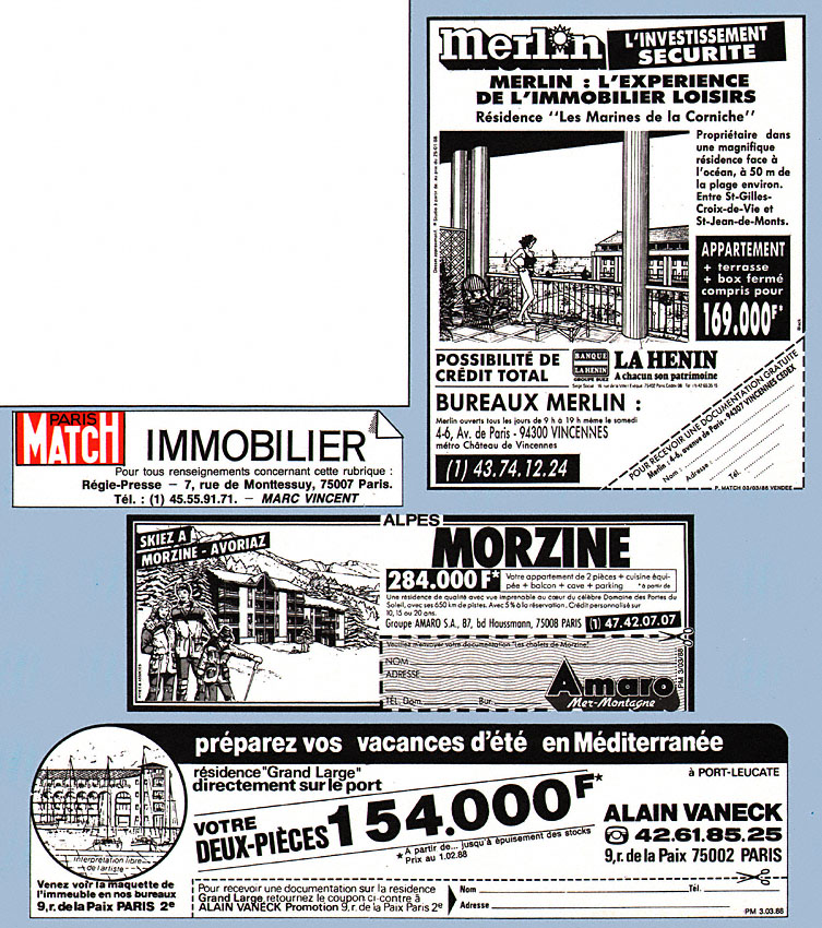 Advert Match Annonces 1988