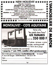Advert Match Annonces 1992