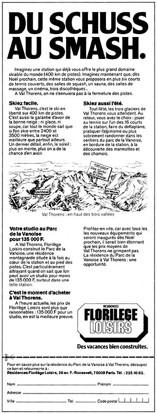 Advert Montagne 1980