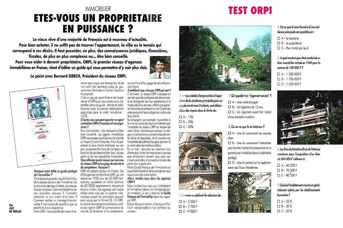 Advert Orpi 1993