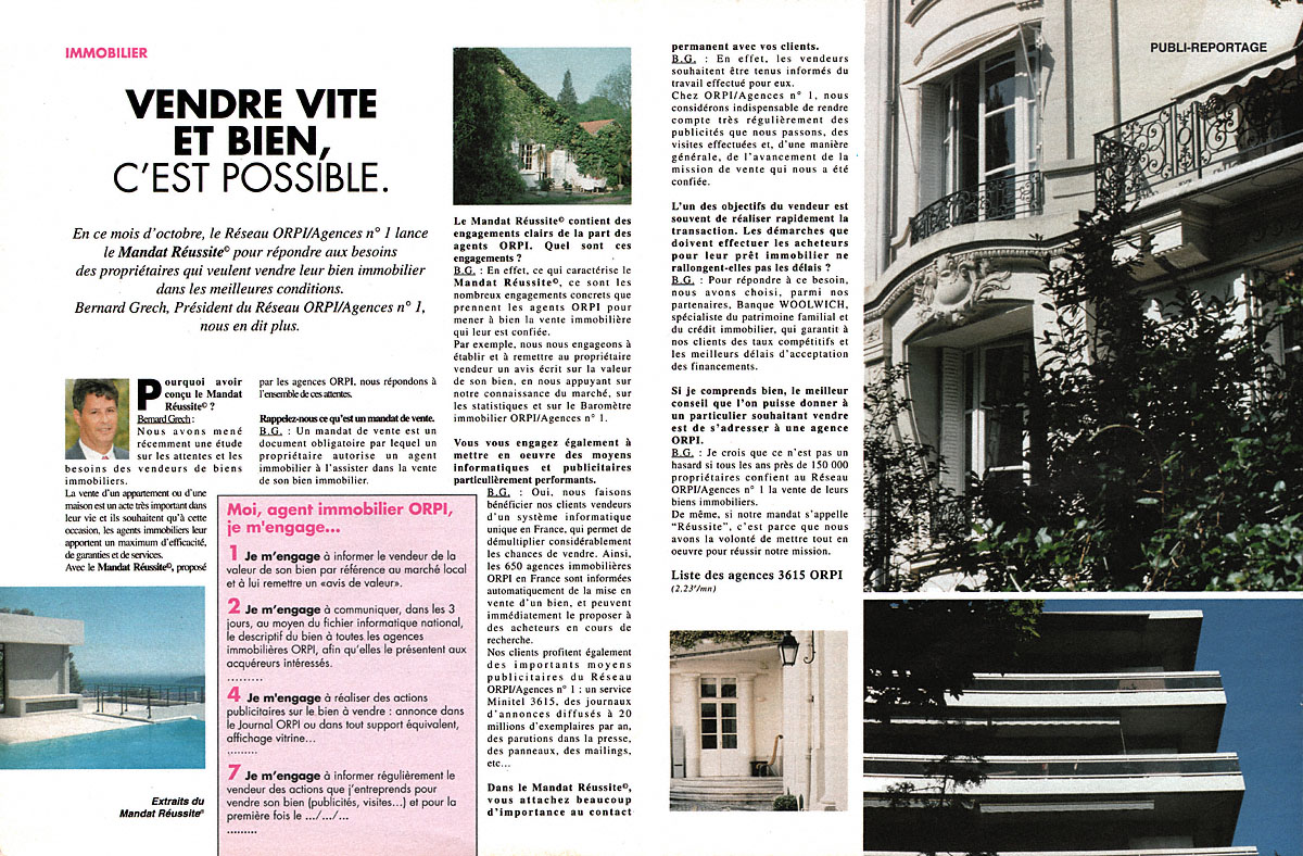 Advert Orpi 1995