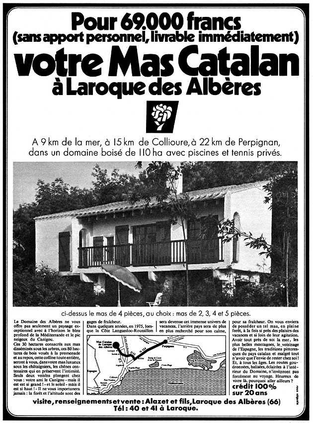 Advert Programmes Immobiliers 1969