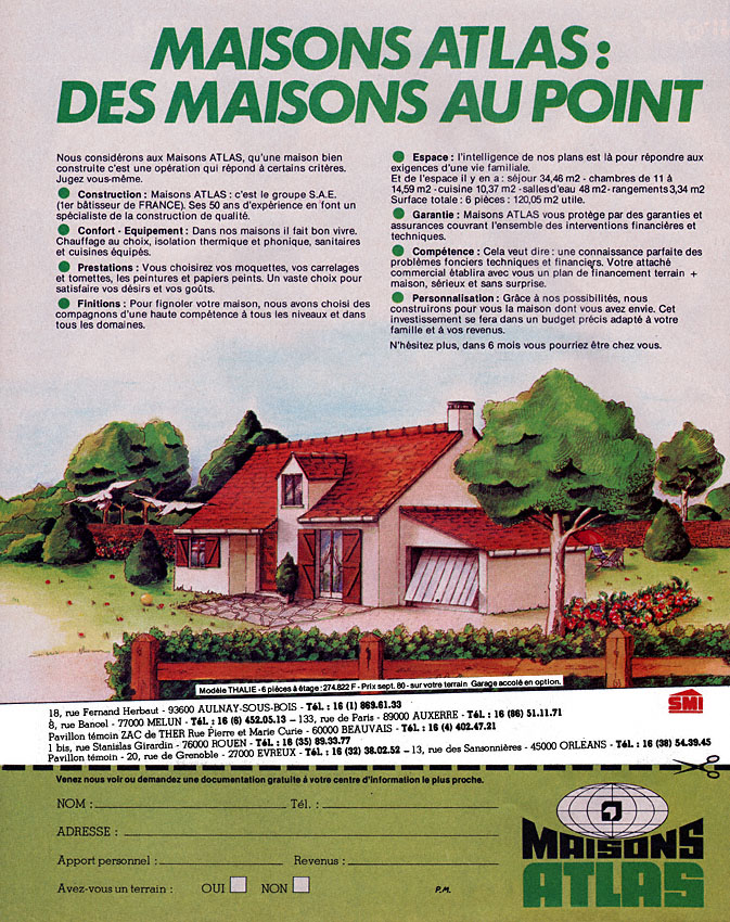 Advert ZxDiversMaisons 1980