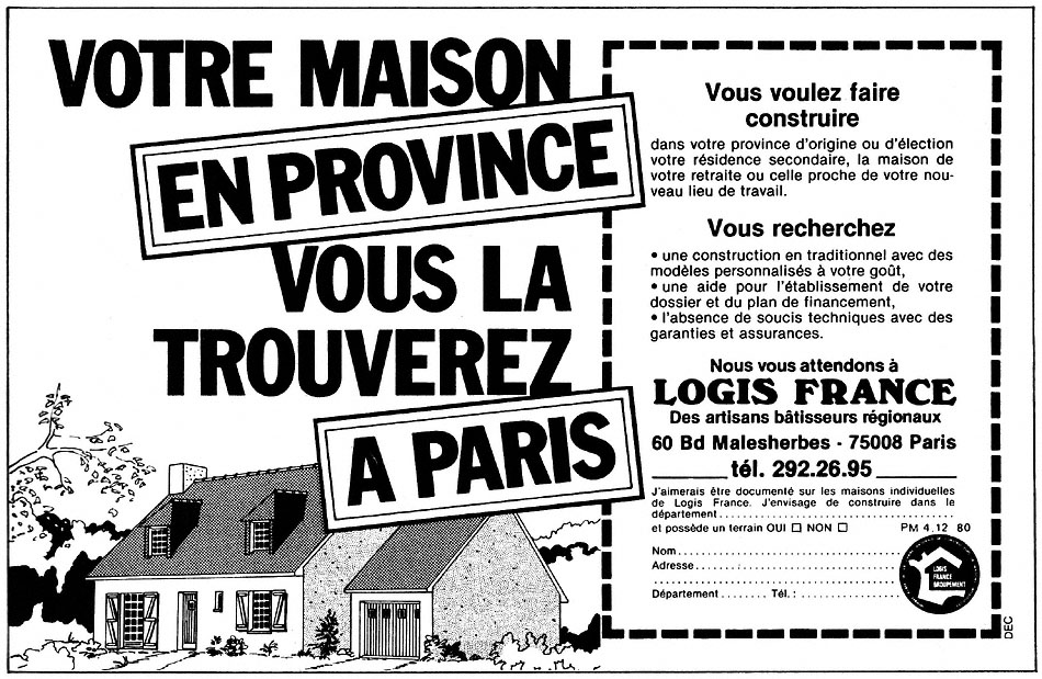 Advert ZxDiversMaisons 1981
