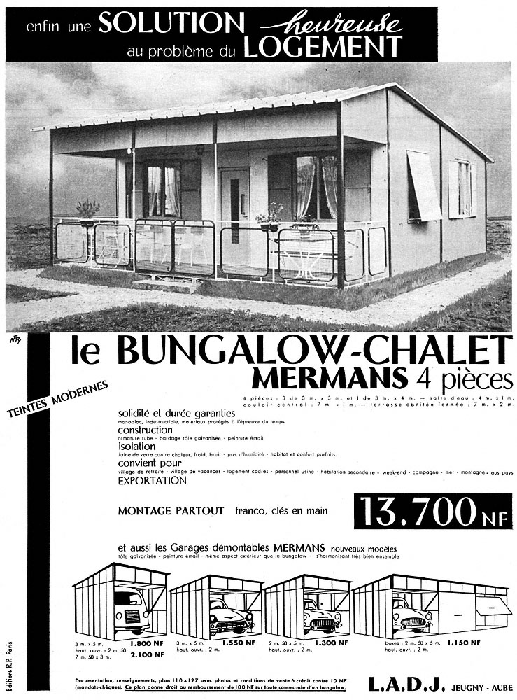 Advert ZxDiversMaisons 1960