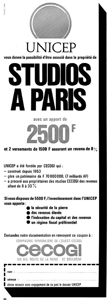 Advert Misc. 1967