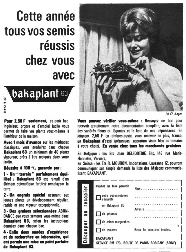 Advert Bakaplant 1963