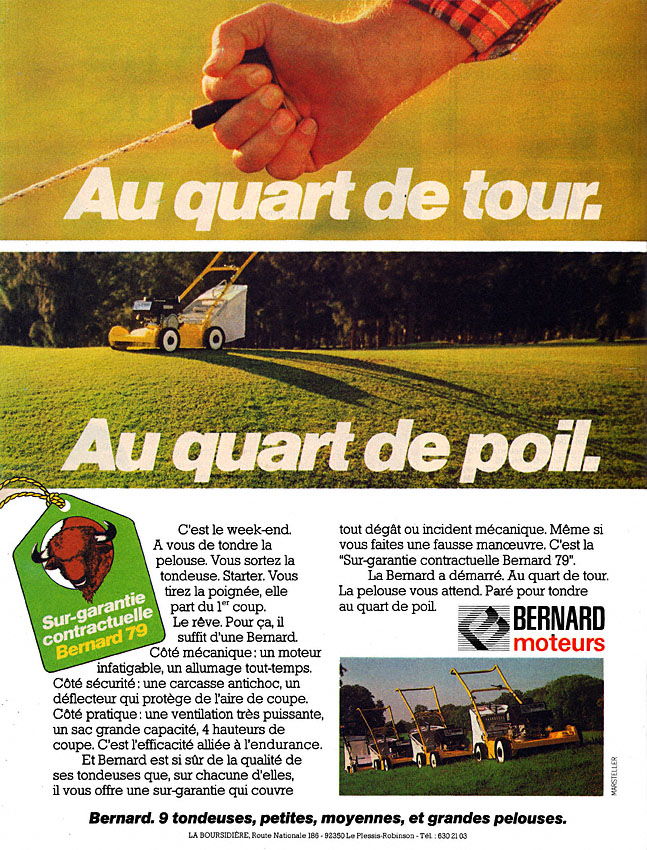 Advert Bernard 1979