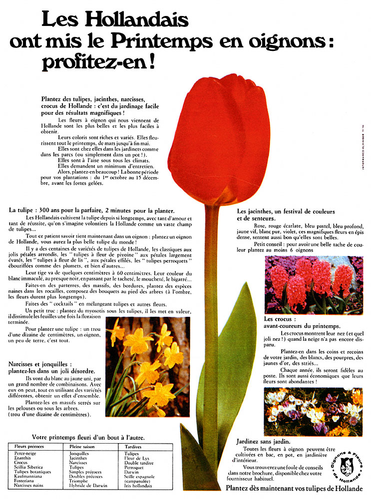 Advert Hollande 1969