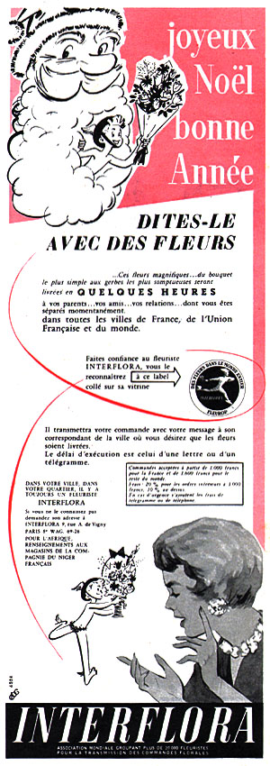 Advert Interflora 1954