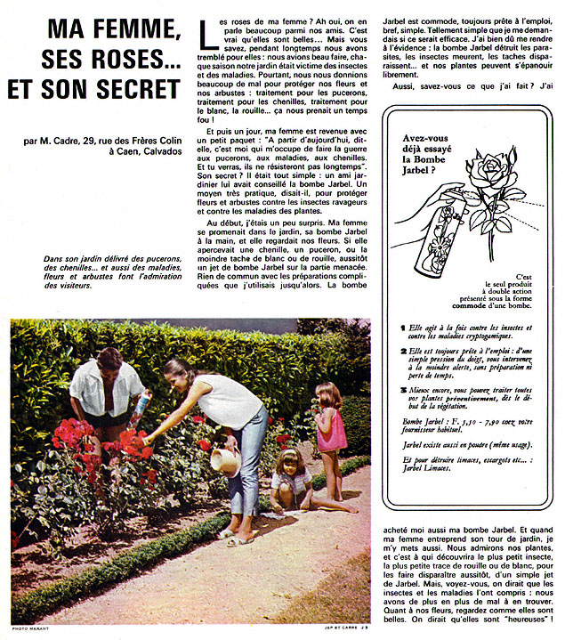 Advert Jarbel 1965