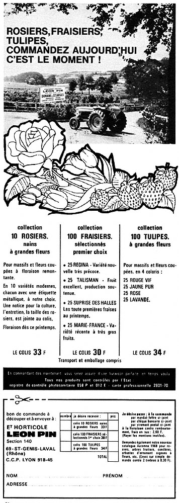 Advert L�on Pin 1968
