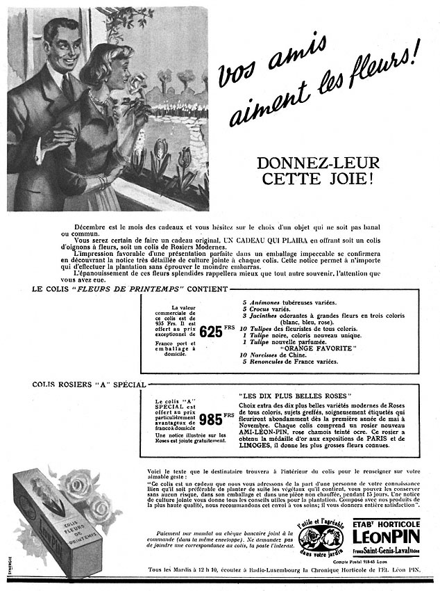 Advert Lon Pin 1950