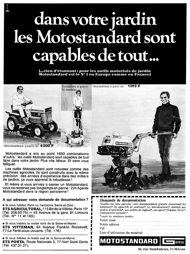 Advert Motostandard 1969