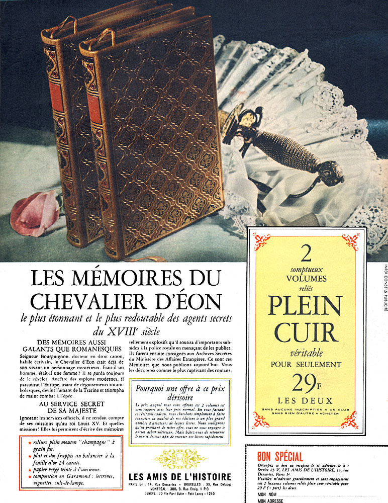 Advert Amis Histoire 1967