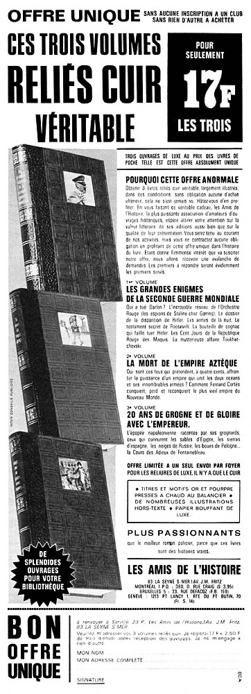 Advert Amis Histoire 1968
