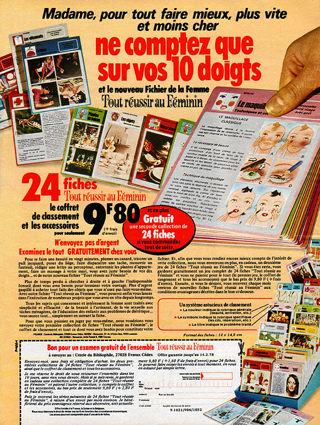 Advert Cercle du Bibliophile 1978