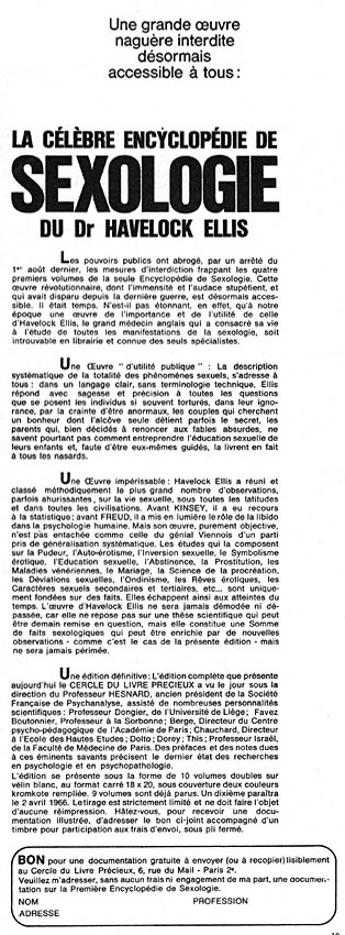 Advert Cercle Livre Precieux 1966