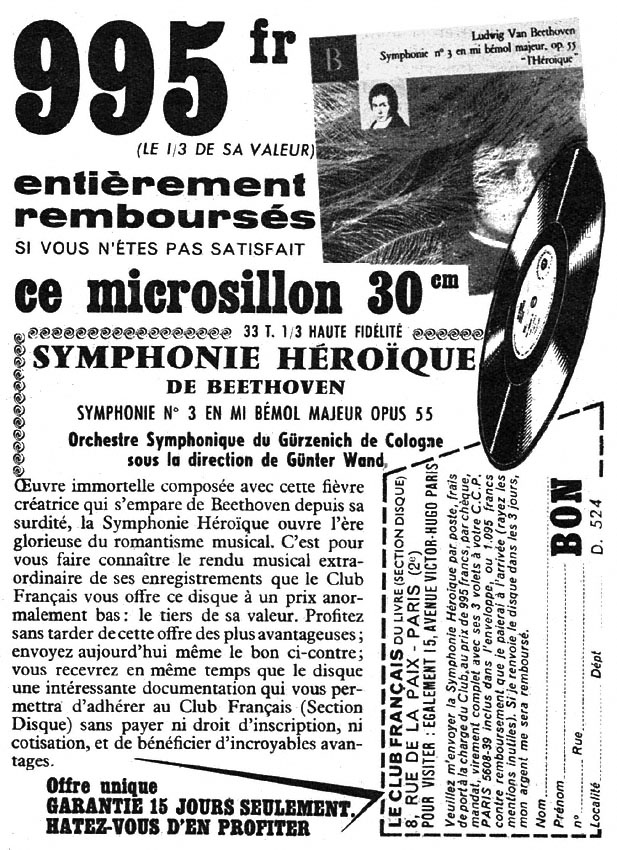 Advert Club Franais du Livre 1959