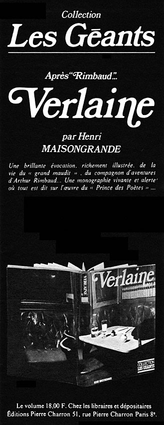 Advert Editions Charron 1972