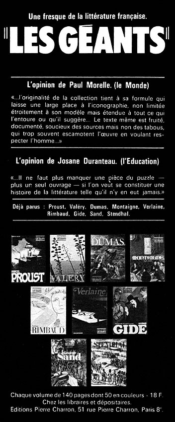 Advert Editions Charron 1973